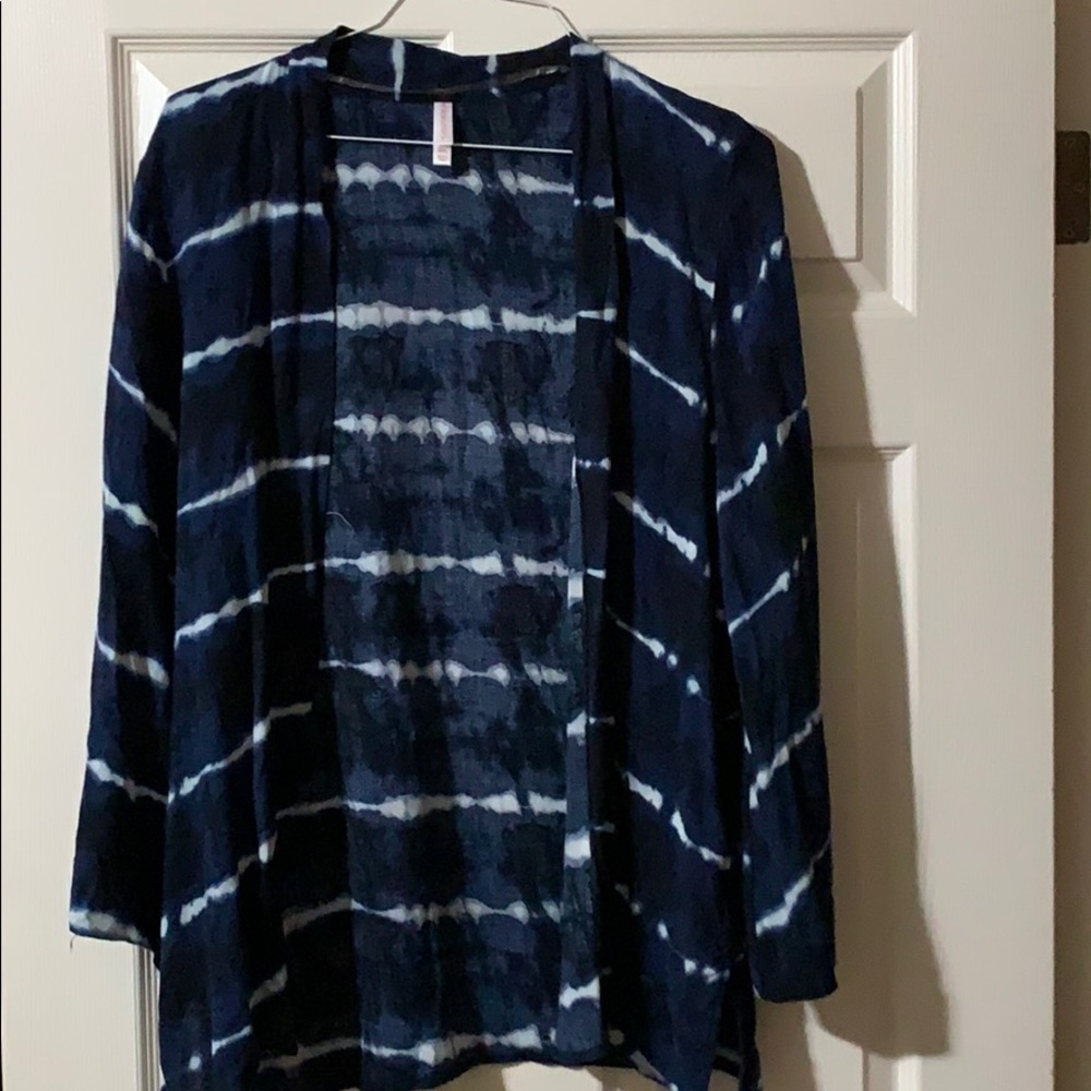 Blue and White Cardigan